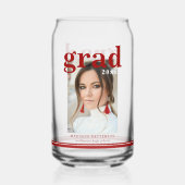 フォト卒業パーティスクエレガントリモダンプト ガラス缶 (正面)