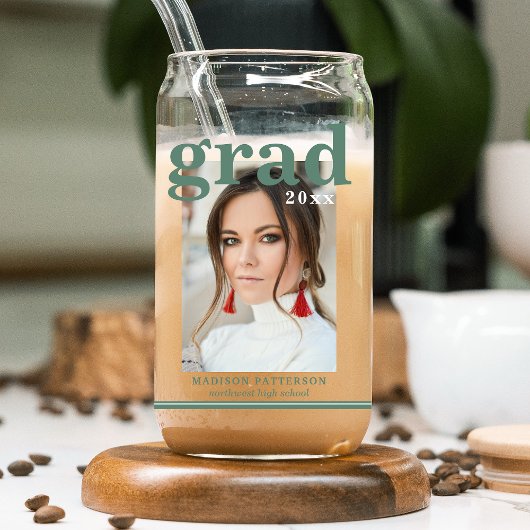 フォト卒業パーティスクエレガントリモダンプト ガラス缶