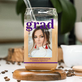 フォト卒業パーティスクエレガントリモダンプト ガラス缶