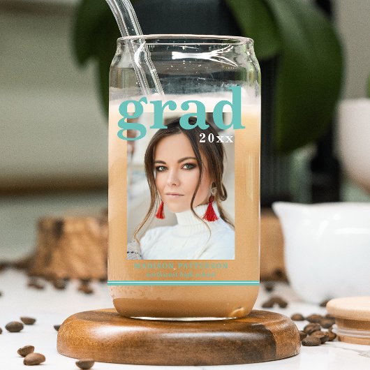 フォト卒業パーティスクエレガントリモダンプト ガラス缶