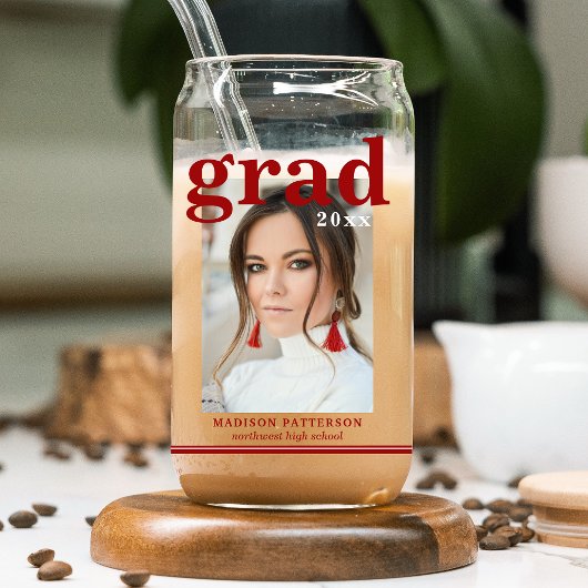 フォト卒業パーティスクエレガントリモダンプト ガラス缶