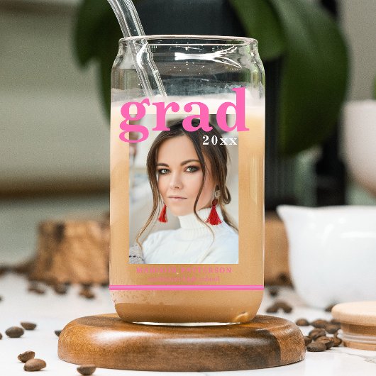 フォト卒業パーティスクエレガントリモダンプト ガラス缶