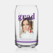 フォト卒業パーティスクエレガントリモダンプト ガラス缶 (正面)