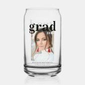 フォト卒業パーティスクエレガントリモダンプト ガラス缶 (正面)