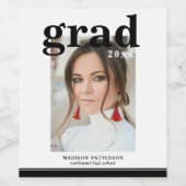 フォト卒業パーティスクエレガントリモダンプト ワインラベル (シングルラベル)