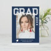 フォト卒業パーティスクエレガントリモダンプト 招待状 (スタンド正面)