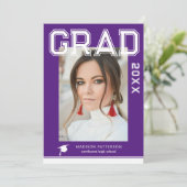 フォト卒業パーティスクエレガントリモダンプト 招待状 (スタンド正面)