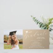 フォト卒業パーティスクエレガントリモダンプト 招待状 (スタンド正面)