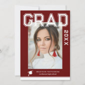 フォト卒業パーティスクエレガントリモダンプト 招待状 (正面)