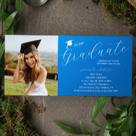 フォト卒業パーティスクエレガントリモダンプト 招待状