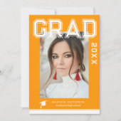 フォト卒業パーティスクエレガントリモダンプト 招待状 (正面)