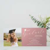 フォト卒業パーティスクエレガントリモダンプト 招待状 (スタンド正面)