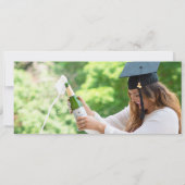 フォト卒業パーティスクエレガントリモダンプト 招待状 (裏面)