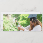 フォト卒業パーティスクエレガントリモダンプト 招待状 (裏面)