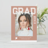 フォト卒業パーティスクエレガントリモダンプト 招待状 (スタンド正面)