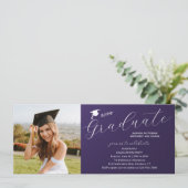 フォト卒業パーティスクエレガントリモダンプト 招待状 (スタンド正面)