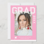 フォト卒業パーティスクエレガントリモダンプト 招待状 (正面)