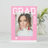 フォト卒業パーティスクエレガントリモダンプト 招待状 (スタンド正面)