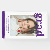 フォト卒業パーティスクエレガントリモダンプト 横断幕 (横)