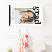 フォト卒業パーティスクエレガントリモダンプト 横断幕 (インサイチュ)