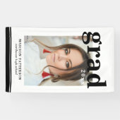 フォト卒業パーティスクエレガントリモダンプト 横断幕 (横)