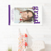 フォト卒業パーティスクエレガントリモダンプト 横断幕 (インサイチュ)