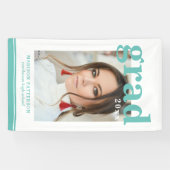 フォト卒業パーティスクエレガントリモダンプト 横断幕 (横)