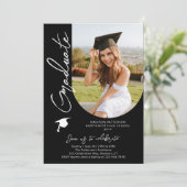 フォト卒業パーティスクモダンリエレガントプト 招待状 (スタンド正面)