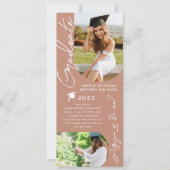 フォト卒業パーティスクモダンリエレガントプト 招待状 (正面)