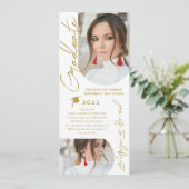 フォト卒業パーティスクモダンリエレガントプト 招待状 (スタンド正面)