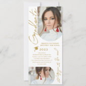 フォト卒業パーティスクモダンリエレガントプト 招待状 (正面)