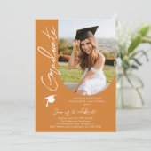 フォト卒業パーティスクモダンリエレガントプト 招待状 (スタンド正面)