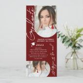 フォト卒業パーティスクモダンリエレガントプト 招待状 (スタンド正面)