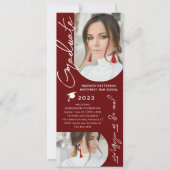 フォト卒業パーティスクモダンリエレガントプト 招待状 (正面)