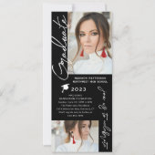 フォト卒業パーティスクモダンリエレガントプト 招待状 (正面)