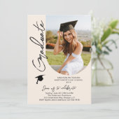 フォト卒業パーティスクモダンリエレガントプト 招待状 (スタンド正面)