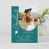 フォト卒業パーティスクモダンリエレガントプト 招待状 (スタンド正面)