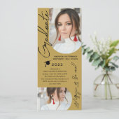 フォト卒業パーティスクモダンリエレガントプト 招待状 (スタンド正面)