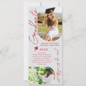 フォト卒業パーティスクモダンリエレガントプト 招待状 (正面)