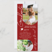 フォト卒業パーティスクモダンリエレガントプト 招待状 (正面)