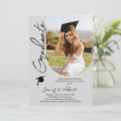 フォト卒業パーティスクモダンリエレガントプト 招待状 (スタンド正面)