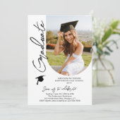 フォト卒業パーティスクモダンリエレガントプト 招待状 (スタンド正面)