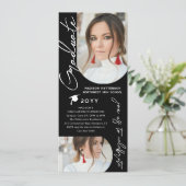 フォト卒業パーティスクモダンリエレガントプト 招待状 (スタンド正面)