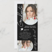 フォト卒業パーティスクモダンリエレガントプト 招待状 (正面)