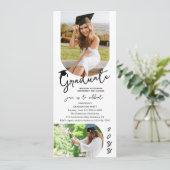 フォト卒業パーティスクモダンリエレガントプト 招待状 (スタンド正面)