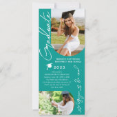 フォト卒業パーティスクモダンリエレガントプト 招待状 (正面)