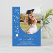 フォト卒業パーティスクモダンリエレガントプト 招待状 (スタンド正面)
