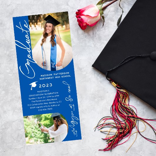 フォト卒業パーティスクモダンリエレガントプト 招待状