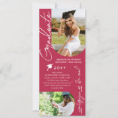 フォト卒業パーティスクモダンリエレガントプト 招待状 (正面)