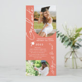 フォト卒業パーティスクモダンリエレガントプト 招待状 (スタンド正面)